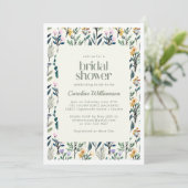 Boho Aesthetische Waterverf Wildbloem Vrijgezellen Kaart (Staand voorkant)