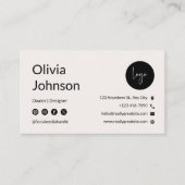 Boho afdrukbare sjabloon voor visitekaartjes (Voorkant)