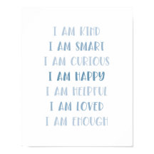 Boho Affirmations Minimalistische Kinder Quote Art