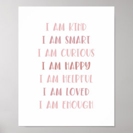 Boho Affirmations Minimalistische Kinder Quote Art Poster