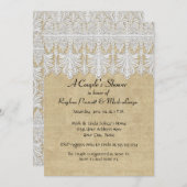 BOHO Afgedrukte Burlap in Lace Gypsy Modern Mod St Kaart (Voorkant / Achterkant)