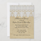 BOHO Afgedrukte Burlap in Lace Gypsy Modern Mod St Kaart (Voorkant)