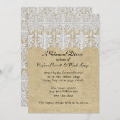 BOHO Afgedrukte Burlap in Lace Gypsy Modern Mod St Kaart (Voorkant / Achterkant)