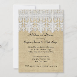 BOHO Afgedrukte Burlap in Lace Gypsy Modern Mod St Kaart