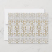 BOHO Afgedrukte Burlap in Lace Gypsy Modern Mod St Kaart (Achterkant)