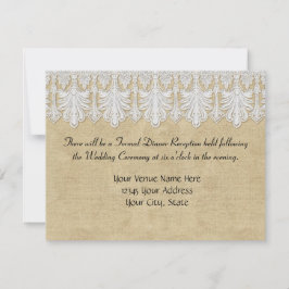 BOHO Afgedrukte Burlap in Lace Gypsy Modern Mod St Kaart