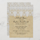 BOHO Afgedrukte Burlap in Lace Gypsy Modern Mod St Kaart (Voorkant / Achterkant)