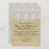 BOHO Afgedrukte Burlap in Lace Gypsy Modern Mod St Kaart (Voorkant / Achterkant)