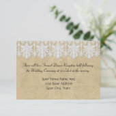 BOHO Afgedrukte Burlap in Lace Gypsy Modern Mod St Kaart (Staand voorkant)