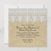 BOHO Afgedrukte Burlap in Lace Gypsy Modern Mod St Kaart (Voorkant)