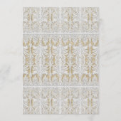 BOHO Afgedrukte Burlap in Lace Gypsy Modern Mod St Menu (Achterkant)