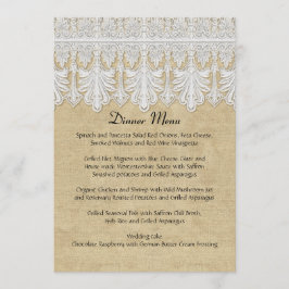 BOHO Afgedrukte Burlap in Lace Gypsy Modern Mod St Menu
