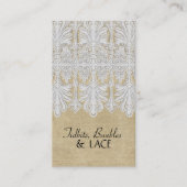 BOHO Afgedrukte Burlap in Lace Gypsy Modern Mod St Visitekaartje (Voorkant)