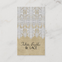 BOHO Afgedrukte Burlap in Lace Gypsy Modern Mod St Visitekaartje