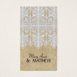 BOHO Afgedrukte Burlap in Lace Gypsy Modern Mod St Visitekaartje