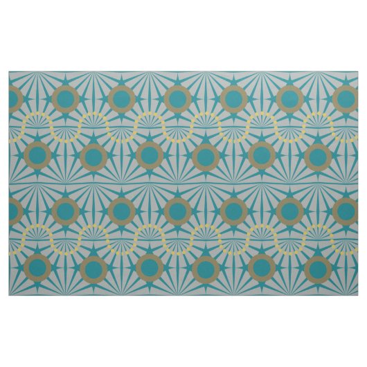 Boho african/art deco/70s fusiepatroon stof (Fat Quarter)