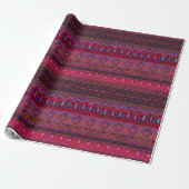 Boho African Earthy Mud Cloth Pink Cadeaupapier (Uitgerold)