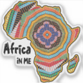 Boho African Kente Kaleidoscoop Africa in ME Sticker (Voorkant)