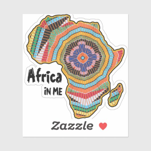 Boho African Kente Kaleidoscoop Africa in ME Sticker (Vel)