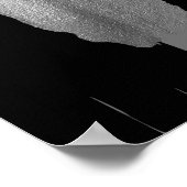 Boho Afrikaanse cultuur grijs en gouden kunst aan  Poster (Hoek)