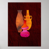 Boho Afrikaanse handgemaakte kleurrijke kleiproduc Poster (Voorkant)