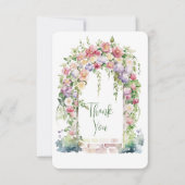 Boho Afstudeer Bloemboog  Bedankkaart (Voorkant)