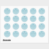 Boho AFSTUDEERDER Typografie Blauw Ronde Sticker (Vel)