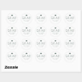 Boho AFSTUDEERDER Typografie Groen Ronde Sticker (Vel)