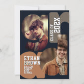 Boho afstudeerfeest uitnodiging (Voorkant)