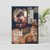 Boho afstudeerfeest uitnodiging (Staand voorkant)