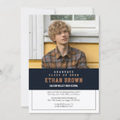 Boho afstudeerfeest uitnodiging (Achterkant)