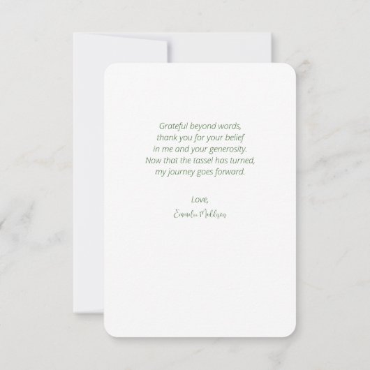 Boho Afstuderen Bloemenboog Bedankkaart (Achterkant)