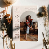 Boho Afstuderen Blush Roze Afstuderen Aankondiging