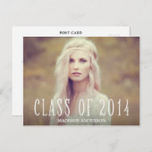 Boho | Afstuderen Briefkaart uitnodiging (Voorkant / Achterkant)