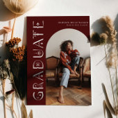Boho Afstuderen Maroon Afstuderen Aankondiging