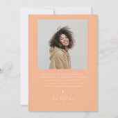 Boho Afstuderen Peach Afstuderen aankondiging (Achterkant)