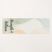 Boho Alcohol Ink Mindful Calming Minimalist Quote Yogamat (Voorkant (horizontaal))