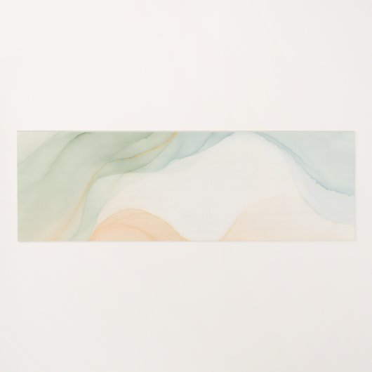Boho Alcohol Ink Mindful Calming Minimalist Yogamat (Achterkant (horizontaal))