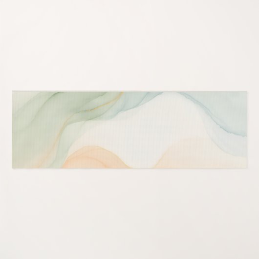 Boho Alcohol Ink Mindful Calming Minimalist Yogamat (Voorkant (horizontaal))