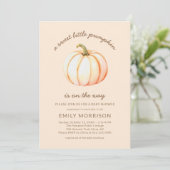 Boho All in One Sweet Little Pumpkin Baby shower Kaart (Staand voorkant)