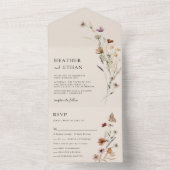 Boho All-in-One Trouw Uitnodiging (Binnen)