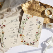 Boho All-in-One Trouwuitnodiging Kaart