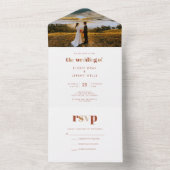 Boho All in One Wedding Invite All In One Uitnodiging (Binnen)
