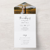 Boho All in One Wedding Invite All In One Uitnodiging (Binnen)