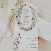 Boho All in One Wedding Invite Uitnodiging