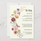 Boho All in One Wedding Kaart (Achterkant)