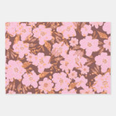 Boho All Occasion Bloem 3 Pack Inpakpapier Vel (Voorkant)