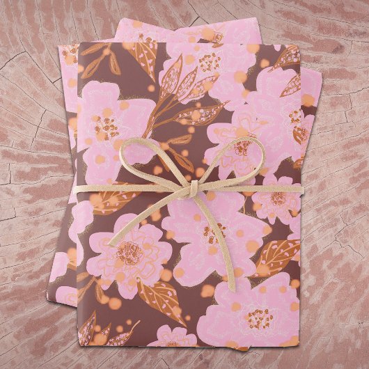 Boho All Occasion Bloem 3 Pack Inpakpapier Vel