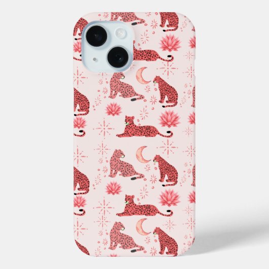 Boho Aloe Maan Luipaarden Hoesje (Achterkant)