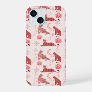 Boho Aloe Maan Luipaarden Hoesje iPhone 15 Case